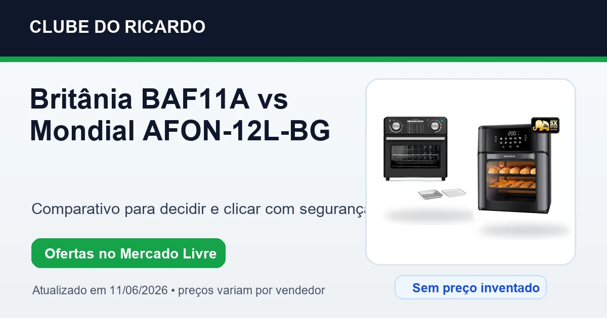 Britânia BAF11A vs Mondial AFON-12L-BG