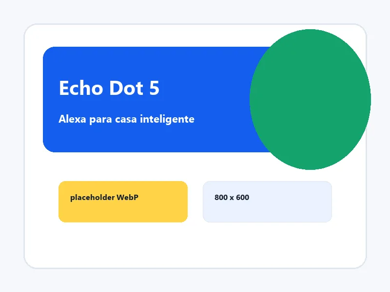 Echo Dot 5 com Alexa para casa inteligente e comando de voz